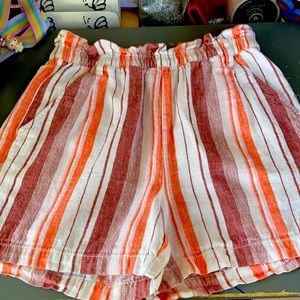 a.n.a women’s XS 80’s-90’s style high-waist stripe short no belt